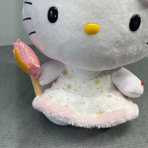 Hello Kitty Angel Fairy Plush 12' Doll Bow Gold Stars Wand 2013 Ty Sanrio - Picture 6 of 16